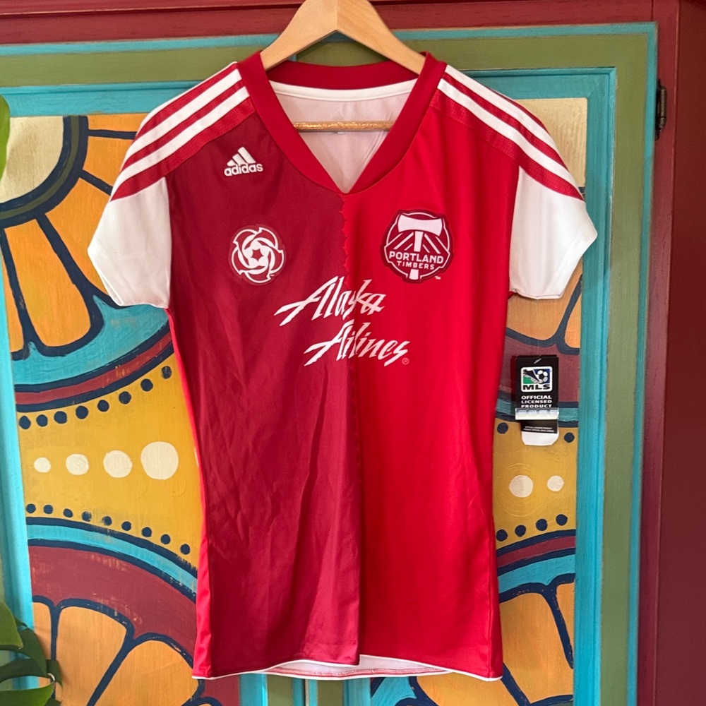 Adidas Timbers Alaskan Airlines Jersey Women’s Large NWT